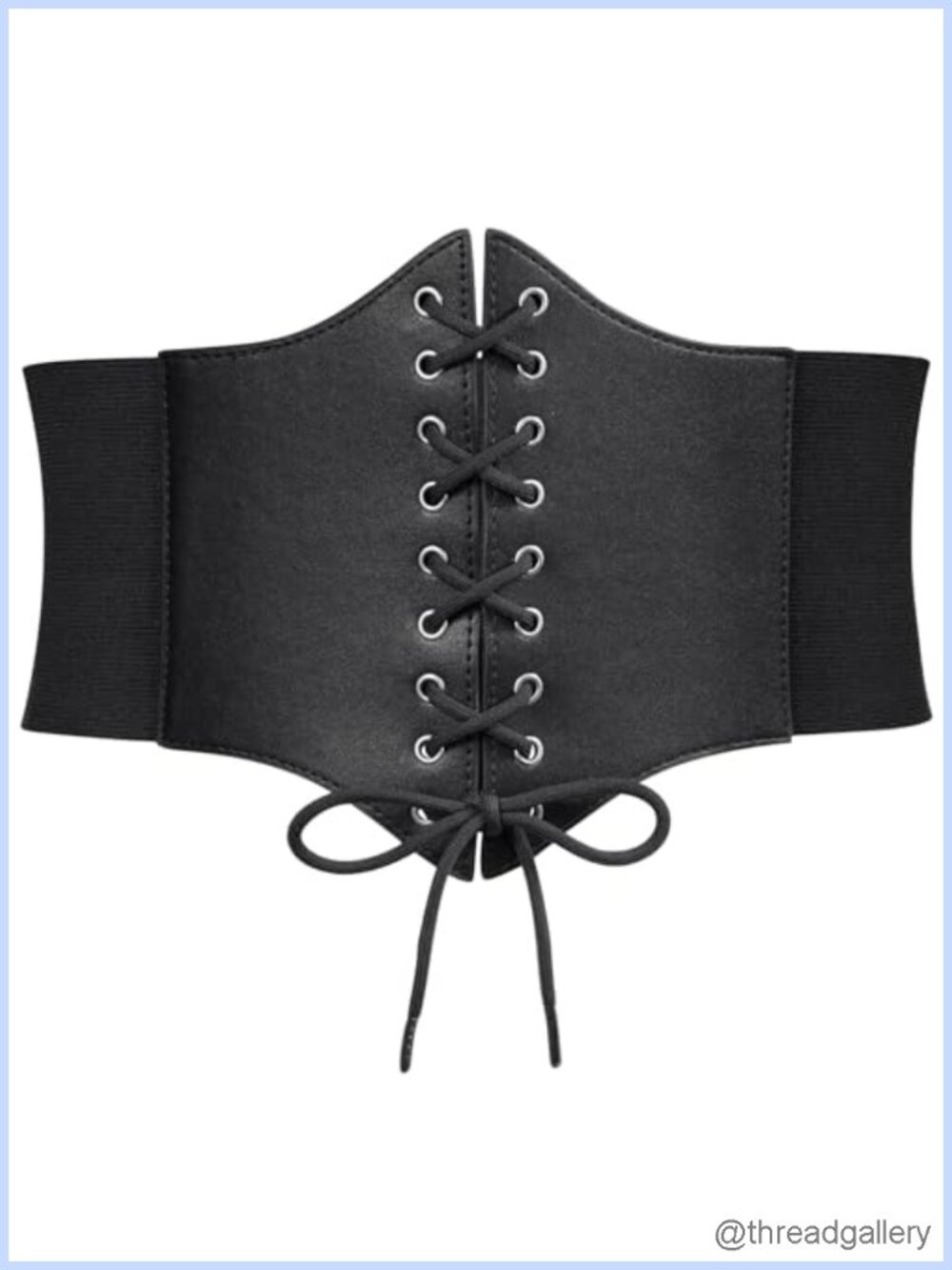 Wide Faux Leather PU Lace-Up Corset Belt Costume Waist Belt